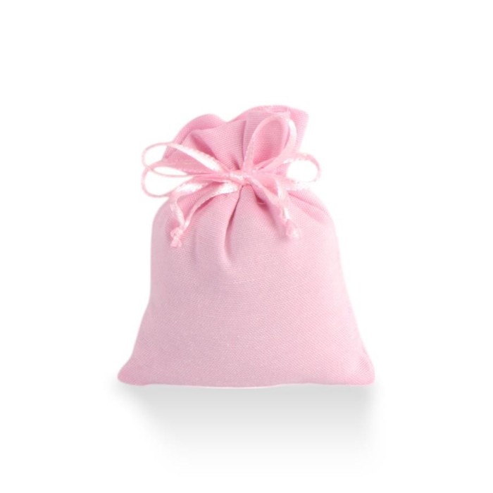 SACCHETTO COTONE ROSA PICCOLO 8X10